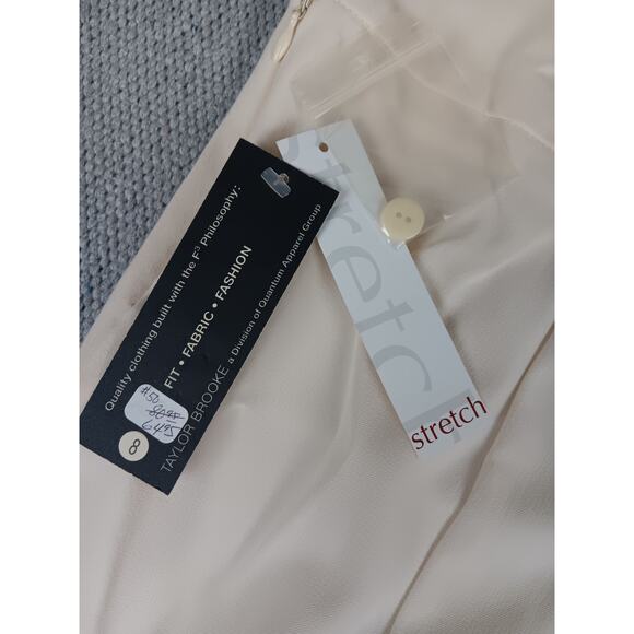 Taylor Brooke Canada Pants Womens 8 30X33 Cream Flare Leg High Waist - Picture 9 of 14